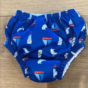 Blue Baby Swim Diaper with Nautical Print